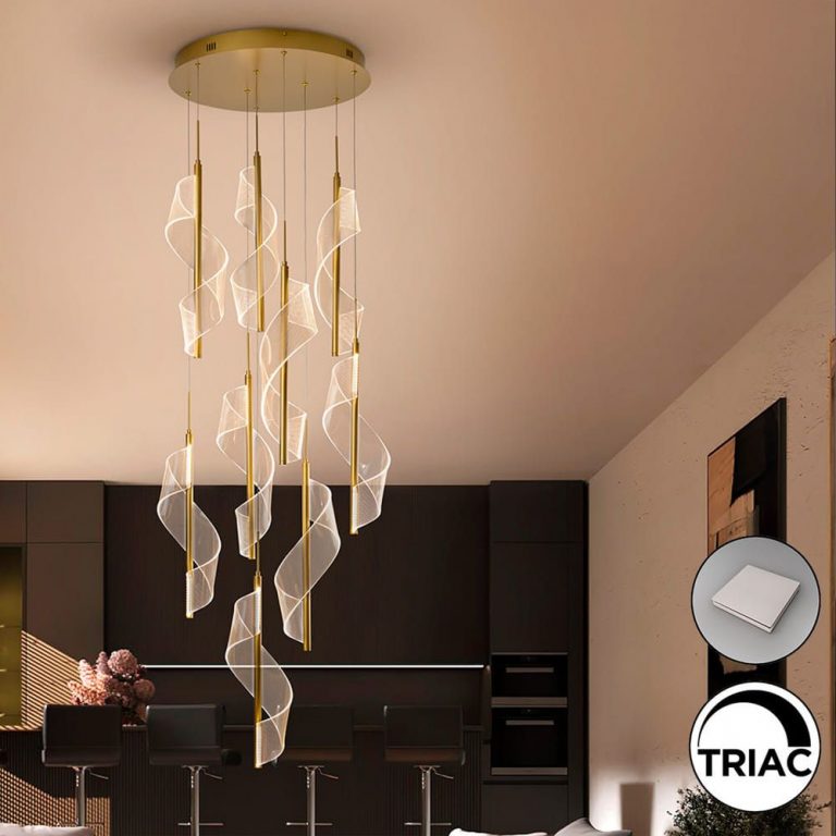 VELAS LAMPARA 9L ORO DIMABLE 351492 SCHULLER