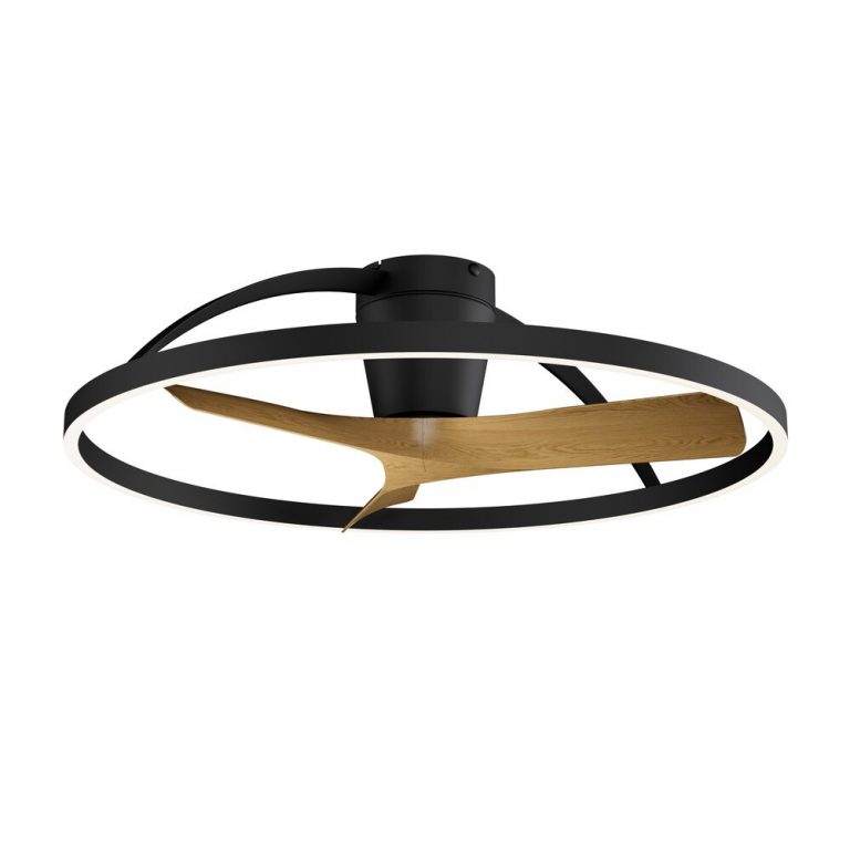 VENTILADOR NEPAL II NEGRO MADERA 9044 MANTRA