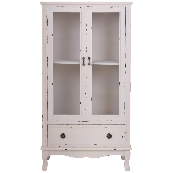 VITRINA MADERA 1 CAJÓN Y 2 PUERTAS 80X42X148CM - Imagen 2