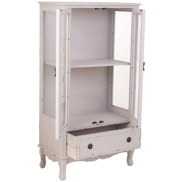 VITRINA MADERA 1 CAJÓN Y 2 PUERTAS 80X42X148CM - Imagen 4