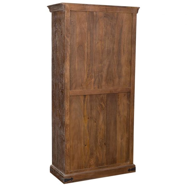 ARMARIO MADERA ACABADO ARTESANAL 2 PUERTAS MARRON 90x40x180 - Imagen 4