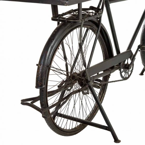 RECIBIDOR BICICLETA DE MADERA Y METAL 198x50x90 - Imagen 7