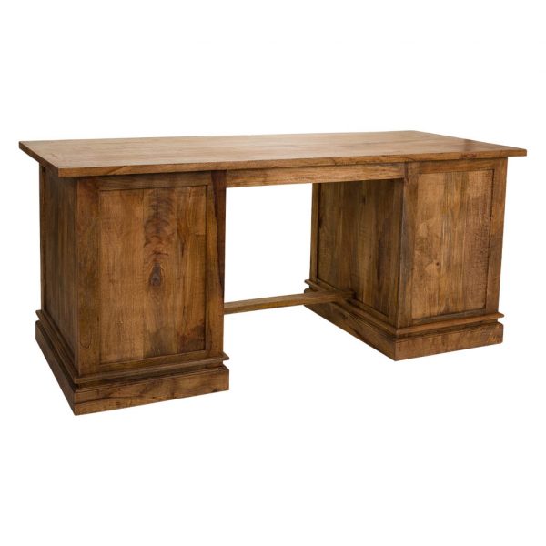 ESCRITORIO DE MADERA MARRÓN 180X75X80 - Imagen 4