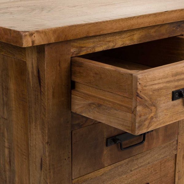 ESCRITORIO DE MADERA MARRÓN 180X75X80 - Imagen 5