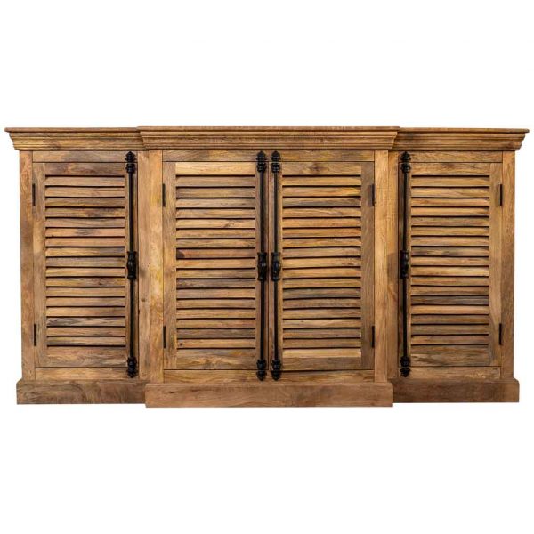 APARADOR MADERA 2 PUERTAS 3 CAJONES 180x40x95 - Imagen 2