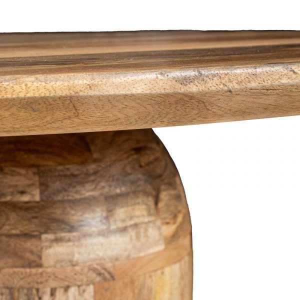MESA COMEDOR MADERA MANGO REDONDA +92332 120X76CM - Imagen 3