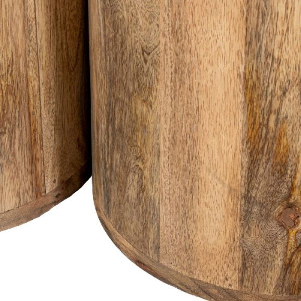 MESA COMEDOR MADERA MANGO REDONDA +92332 120X76CM - Imagen 5