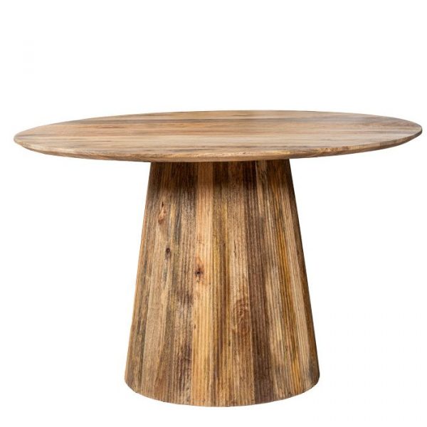 MESA COMEDOR MADERA MANGO REDONDA +92332 120X76CM - Imagen 2