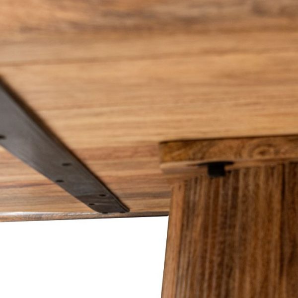MESA COMEDOR MADERA MANGO REDONDA +92332 120X76CM - Imagen 6