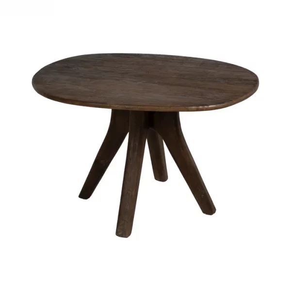 MESA COMEDOR MARRÓN MADERA DE MANGO 120 X 106 X 76 CM - Imagen 2