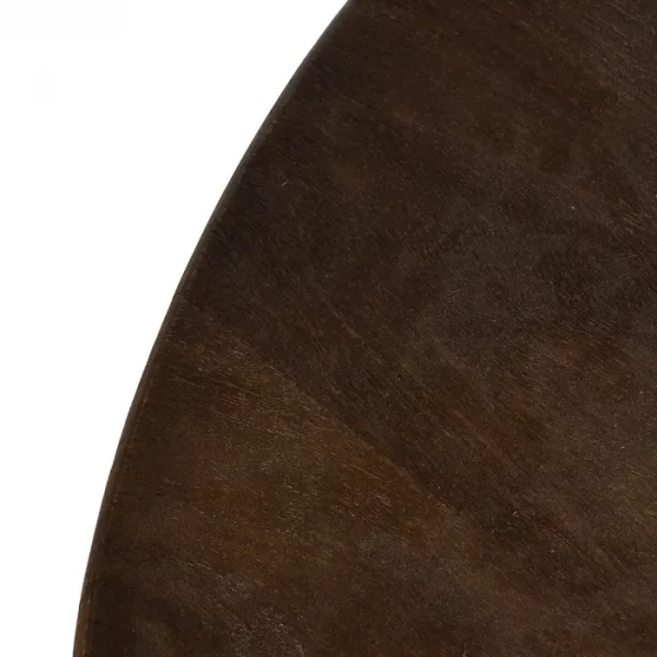 MESA COMEDOR MARRÓN MADERA DE MANGO 120 X 106 X 76 CM - Imagen 3