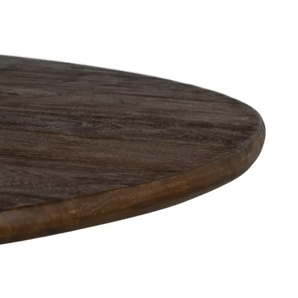 MESA COMEDOR MARRÓN MADERA DE MANGO 120 X 106 X 76 CM - Imagen 4