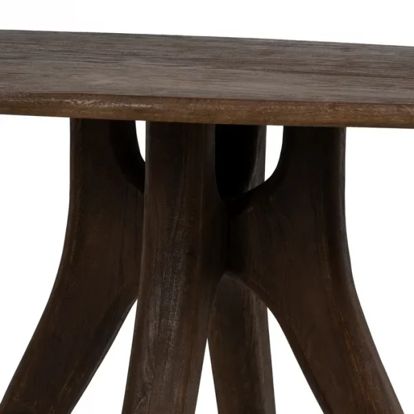 MESA COMEDOR MARRÓN MADERA DE MANGO 120 X 106 X 76 CM - Imagen 5