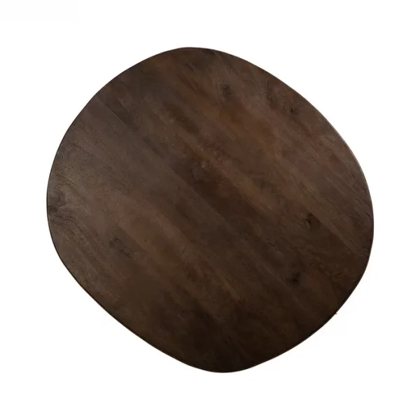 MESA COMEDOR MARRÓN MADERA DE MANGO 120 X 106 X 76 CM - Imagen 6