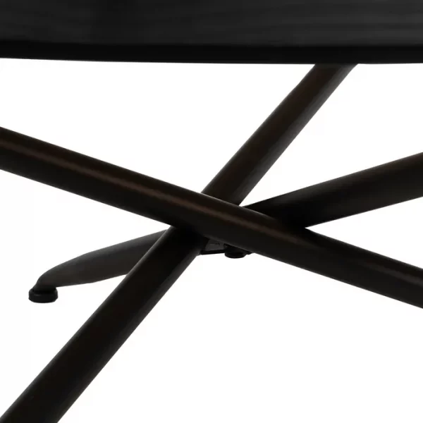 MESA CENTRO NEGRO MADERA-METAL 100 X 100 X 40 CM - Imagen 6