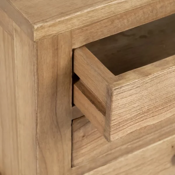 MESITA NATURAL MADERA MINDI DORMITORIO 45 X 35 X 55 CM - Imagen 6