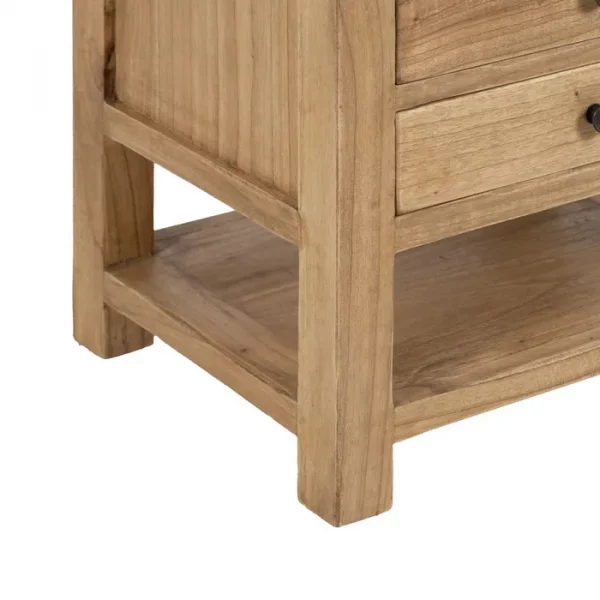 MESITA NATURAL MADERA MINDI DORMITORIO 45 X 35 X 55 CM - Imagen 9