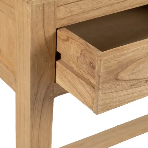 ESCRITORIO NATURAL MADERA MINDI 130 X 55 X 77 CM - Imagen 6