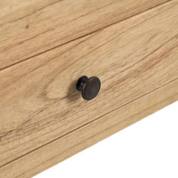 ESCRITORIO NATURAL MADERA MINDI 130 X 55 X 77 CM - Imagen 7