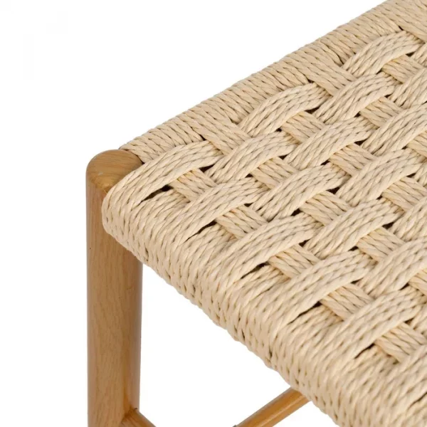 BANCO NATURAL CUERDA-METAL 100 X 35 X 46 CM - Imagen 4