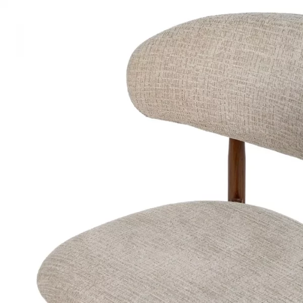 SILLA BEIGE TEJIDO-METAL 53 X 51 X 76,50 CM - Imagen 6
