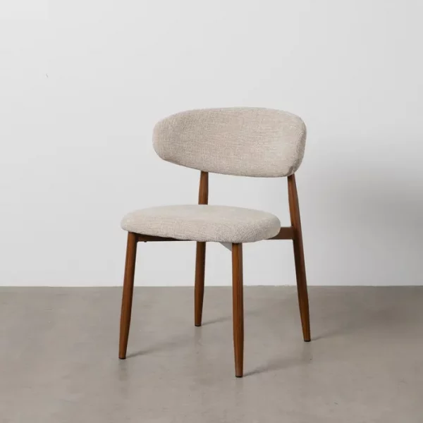 SILLA BEIGE TEJIDO-METAL 53 X 51 X 76,50 CM - Imagen 2
