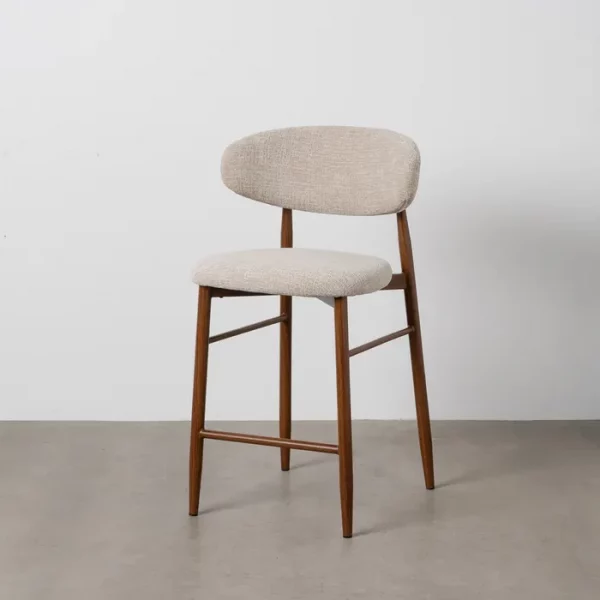 TABURETE 65CM BEIGE TEJIDO-METAL 53 X 52 X 95 CM - Imagen 2