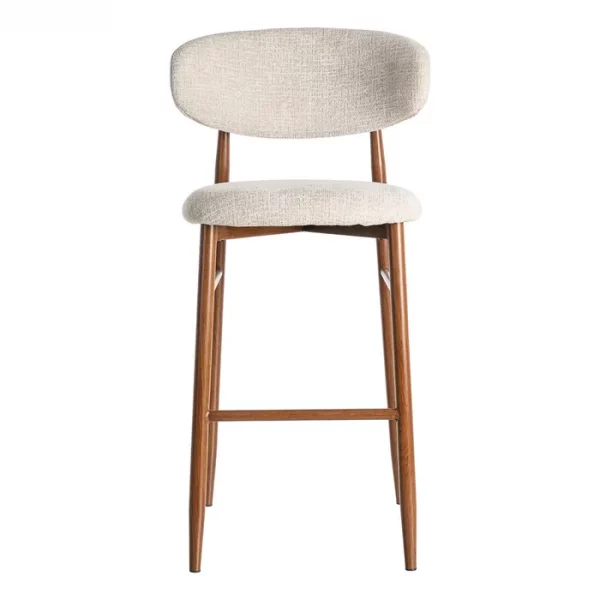 TABURETE 75CM BEIGE TEJIDO-METAL 54 X 52 X 105 CM - Imagen 4