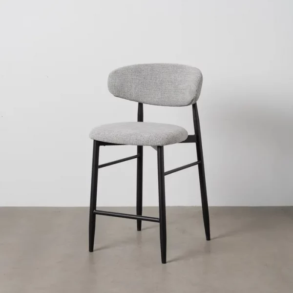 TABURETE 65CM GRIS TEJIDO-METAL 53 X 52 X 95 CM - Imagen 2