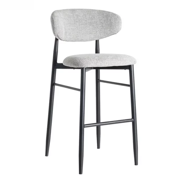 TABURETE 75CM GRIS TEJIDO-METAL 54 X 52 X 105 CM - Imagen 3