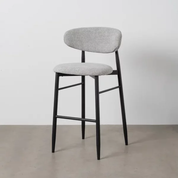 TABURETE 75CM GRIS TEJIDO-METAL 54 X 52 X 105 CM - Imagen 2
