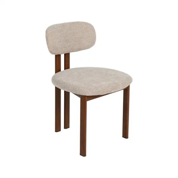 SILLA BEIGE TEJIDO-METAL 50 X 47 X 81 CM - Imagen 3