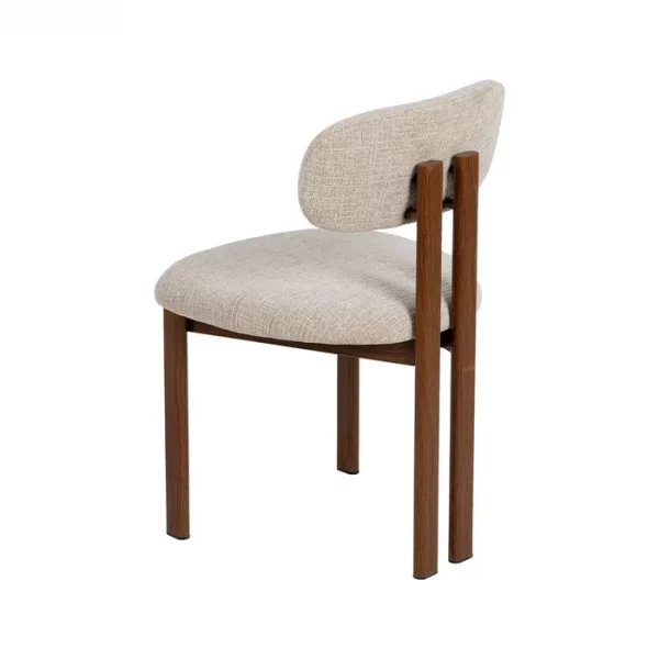 SILLA BEIGE TEJIDO-METAL 50 X 47 X 81 CM - Imagen 5