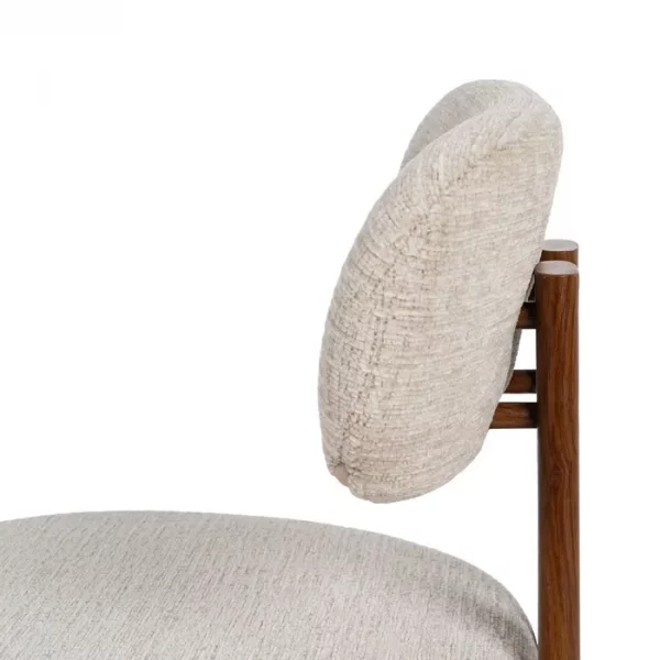 SILLA BEIGE TEJIDO-METAL 50 X 47 X 81 CM - Imagen 7