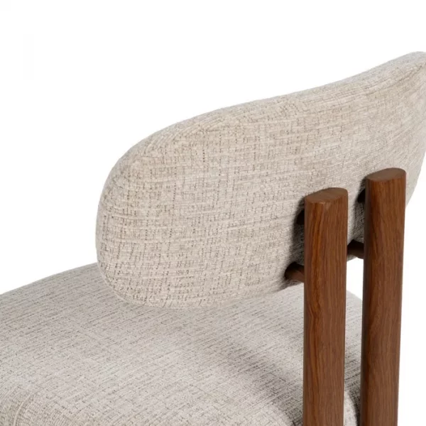 SILLA BEIGE TEJIDO-METAL 50 X 47 X 81 CM - Imagen 9