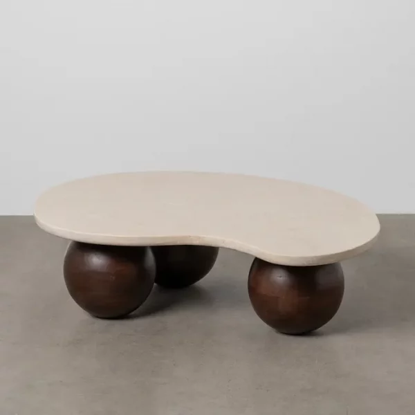 MESA CENTRO MÁRMOL/MADERA SALÓN 107 X 80 X 29 CM - Imagen 2