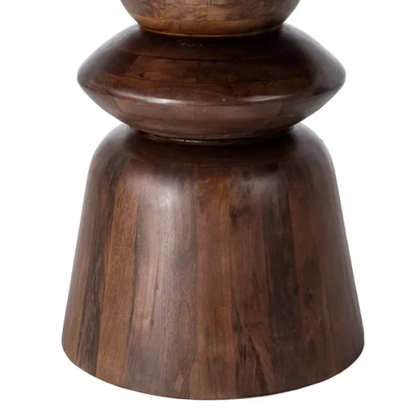MESA COMEDOR MÁRMOL/MADERA SALÓN 120 X 120 X 76 CM - Imagen 6