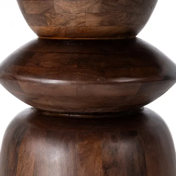 MESA COMEDOR MÁRMOL/MADERA SALÓN 120 X 120 X 76 CM - Imagen 7