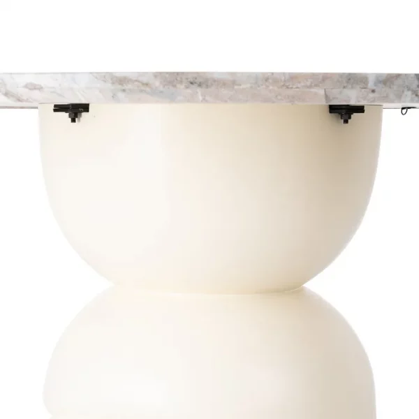 MESA COMEDOR MÁRMOL/MADERA SALÓN 120 X 120 X 76 CM - Imagen 5