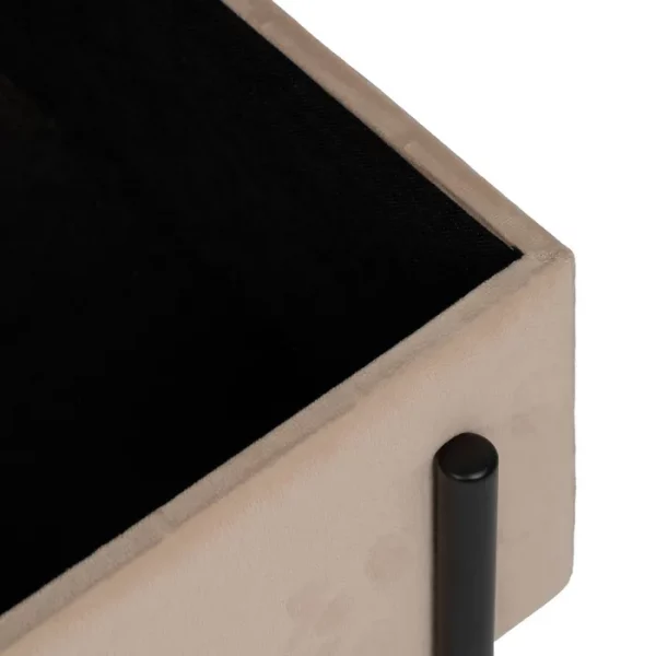BANCO BAÚL BEIGE TEJIDO-METAL 121 X 41 X 47 CM - Imagen 7