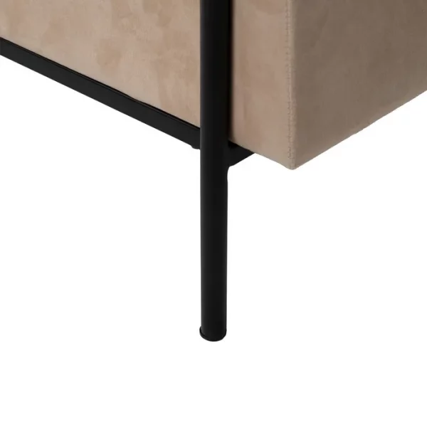 BANCO BAÚL BEIGE TEJIDO-METAL 121 X 41 X 47 CM - Imagen 9