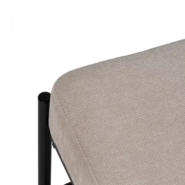 BANCO BEIGE TEJIDO-METAL 91 X 36 X 45 CM - Imagen 4