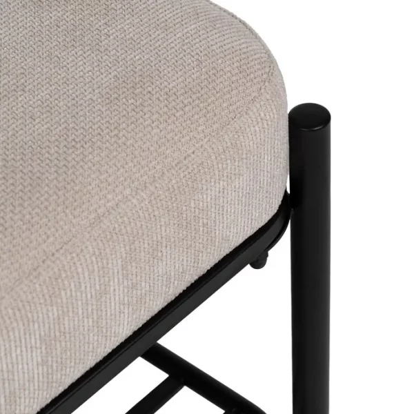 BANCO BEIGE TEJIDO-METAL 91 X 36 X 45 CM - Imagen 6