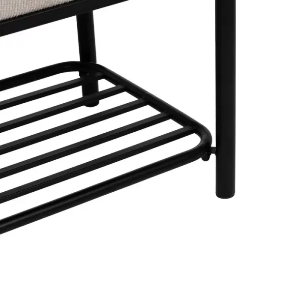 BANCO BEIGE TEJIDO-METAL 91 X 36 X 45 CM - Imagen 7