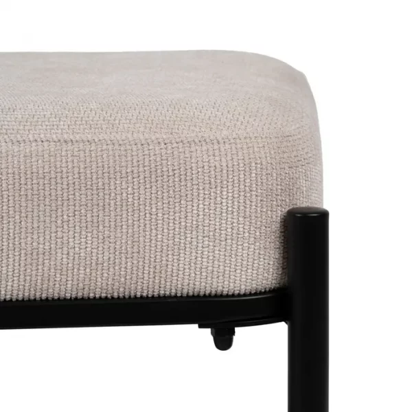 BANCO BEIGE TEJIDO-METAL 91 X 36 X 45 CM - Imagen 8