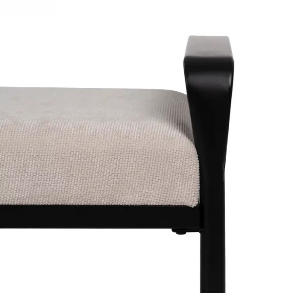 BANCO BEIGE TEJIDO-METAL 121 X 46 X 52 CM - Imagen 6
