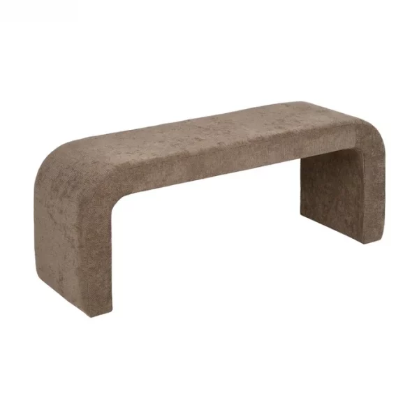 S/3 BANCO TAUPE DM-TEJIDO 126 X 46 X 50 CM - Imagen 5