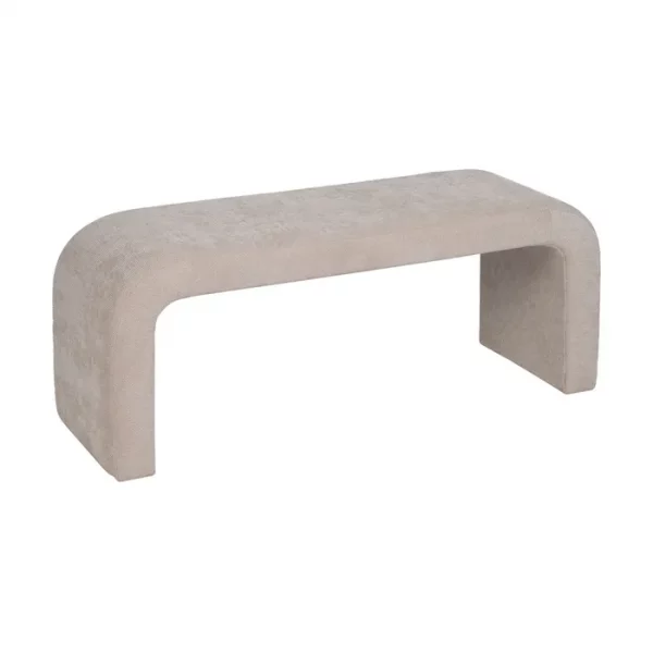 S/3 BANCO BEIGE DM-TEJIDO 126 X 43 X 50 CM - Imagen 5