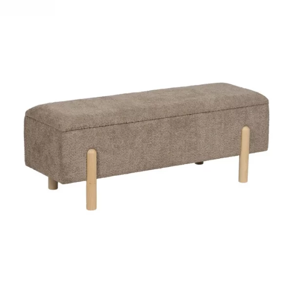 BANCO BAÚL TAUPE DM-TEJIDO 122 X 42 X 45 CM - Imagen 4