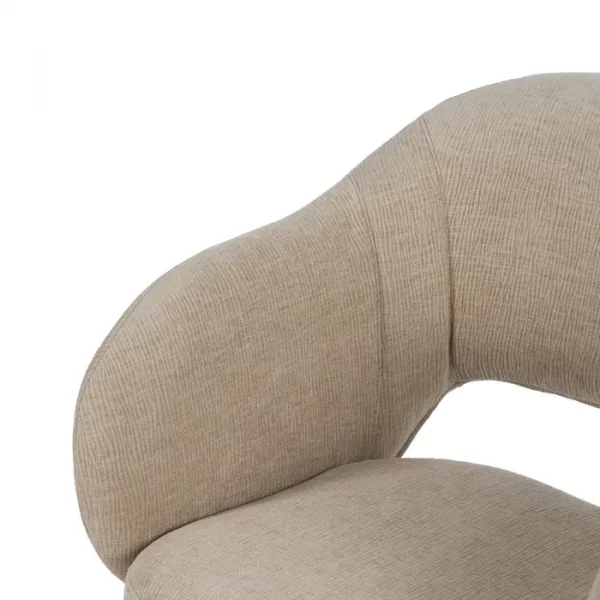 SILLA BEIGE TEJIDO-METAL SALÓN 56 X 56 X 81 CM - Imagen 5
